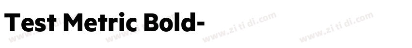 Test Metric Bold字体转换